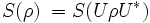 S(\rho) \; = S(U \rho U^*)